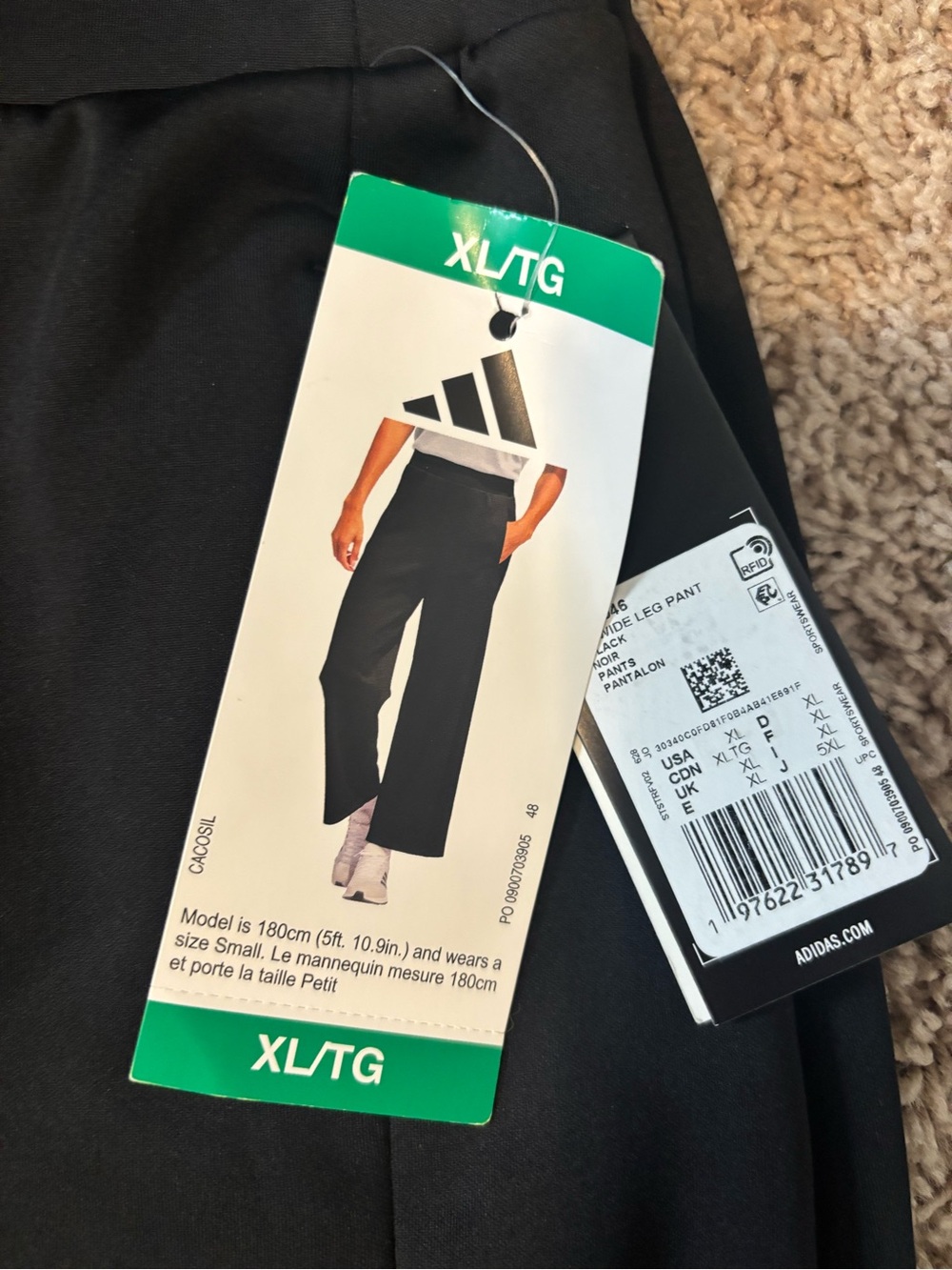 adidas Black Wide-Leg Women's Pants
